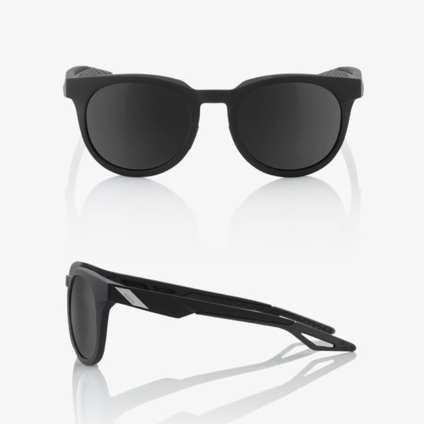 100% Campo Sunglasses Matte Black with Smoke Lens - Image 2
