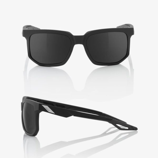 100% Centric Sunglasses Matte Black with Smoke Lens - Image 2