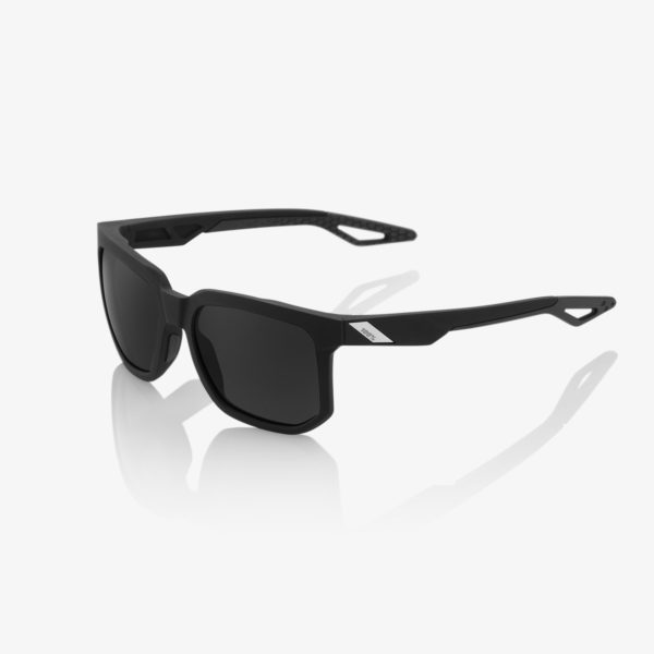 100% Centric Sunglasses Matte Black with Smoke Lens