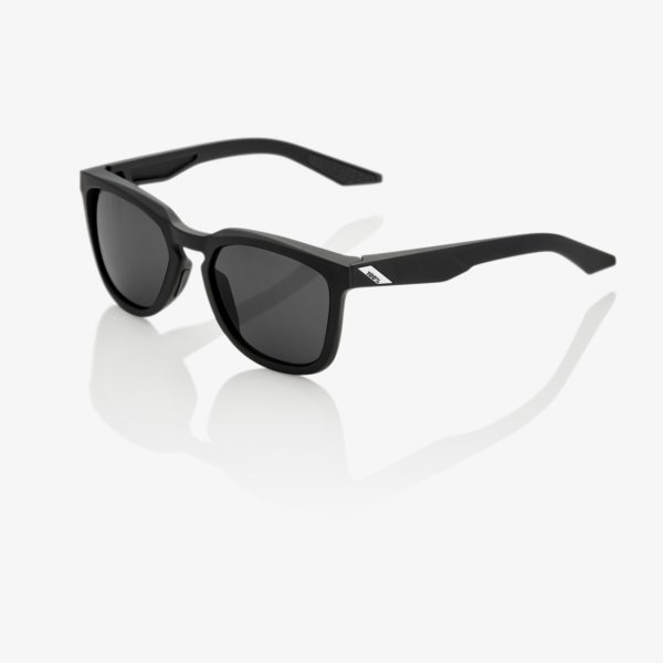 100% Hudson Sunglasses - Black with Smoke Lens