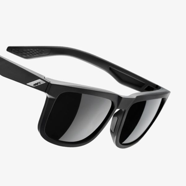 100% Blake Sunglasses Black with Smoke Lens - Image 3
