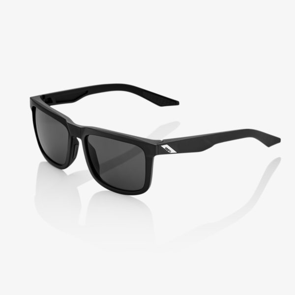 100% Blake Sunglasses Black with Smoke Lens