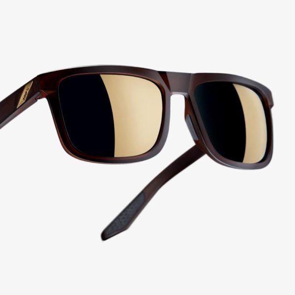 100% Blake Sunglasses Rootbeer with Gold Lens - Image 2