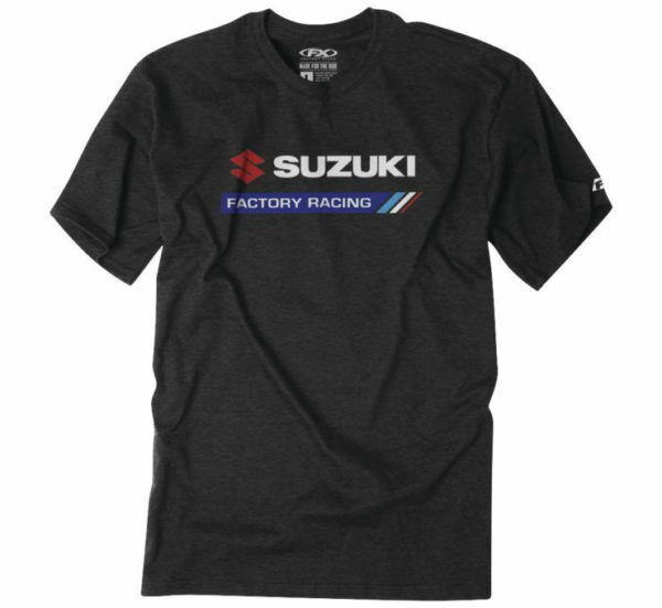 Factory Effex Suzuki Factory Racing T Shirt - Heather Black