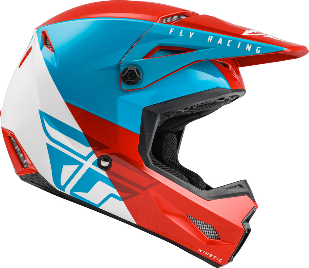 maler oxiderer modbydeligt FLY Racing Kinetic Straight Edge Adult MX Helmet - Red/White/Blue -  Motoxtremes