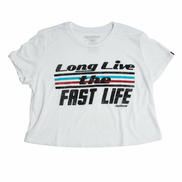 Fasthouse Womens Anthem Crop Tee - White