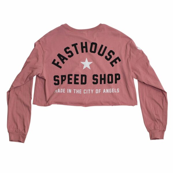 Fasthouse Womens Star LS Crop Tee - Heather Muave - Image 2