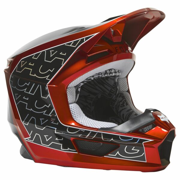 Fox Racing V1 Peril Helmet, Adult - Flo Red 27993-110