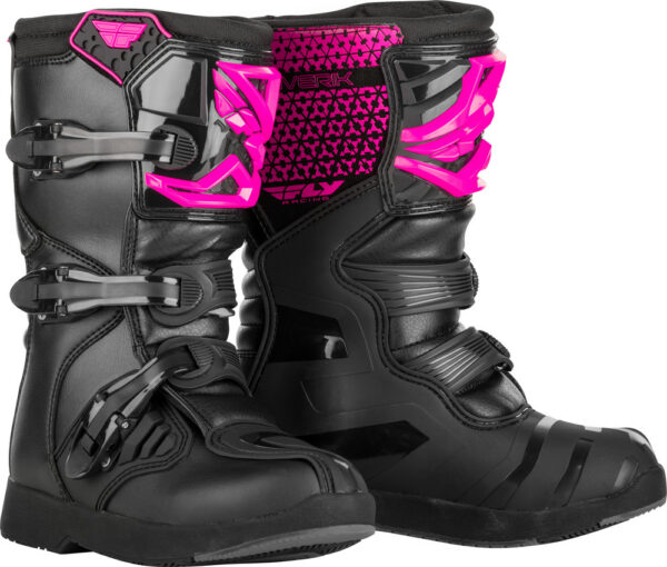FLY Racing Maverik Youth MX Boots - BLK/PINK