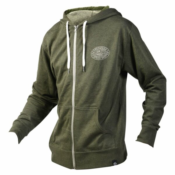 Fasthouse Forge Hooded Zip-Up - Olive Heather 3077-90