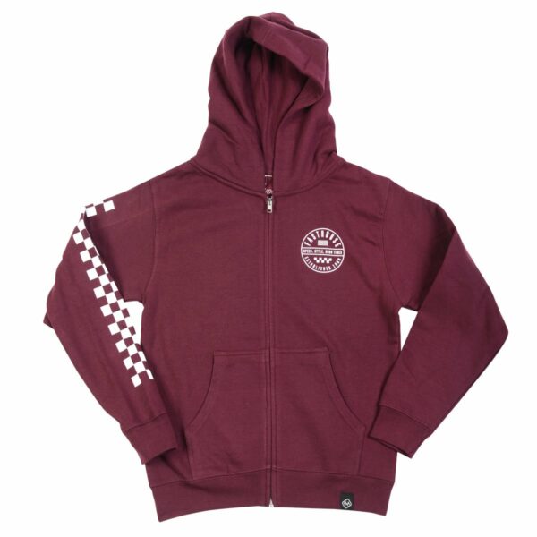 Fasthouse Youth Statement Hooded Zip Up, Maroon