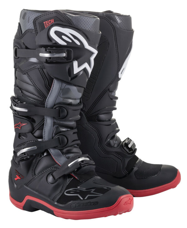 Alpinestars Tech 7 Adult MX Boots - Blk/CoolGrey/Red