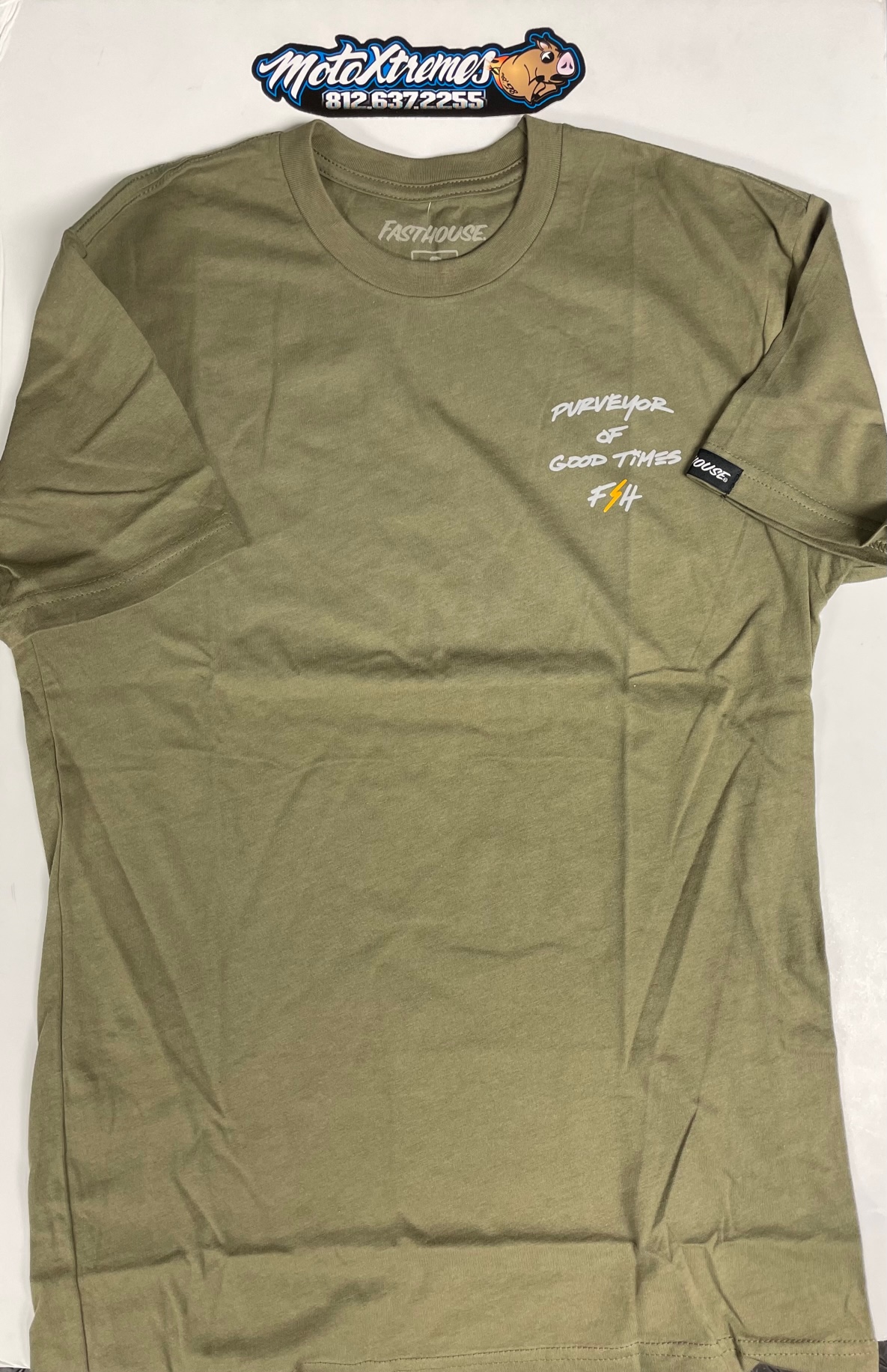 Fasthouse Venom Tee, Light Olive - Motoxtremes