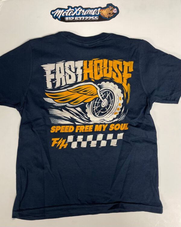 Fasthouse Youth High Roller Tee, Midnight Navy