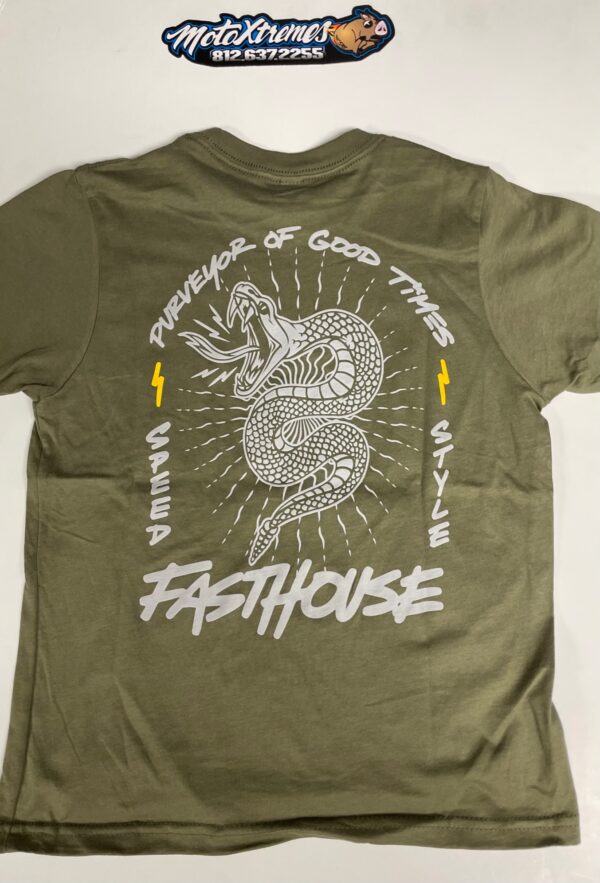 Fasthouse Youth Venom Tee, Light Olive