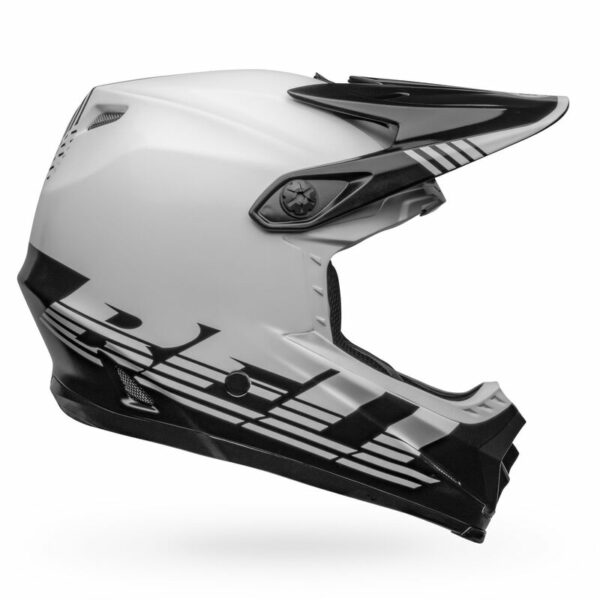 Bell Moto-9 Youth MIPS Helmet - Louver Gloss Blk/White - Image 2