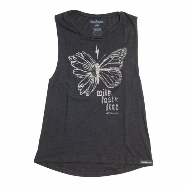 Fasthouse Wild & Fast Womens Muscle Tank - Black Slub