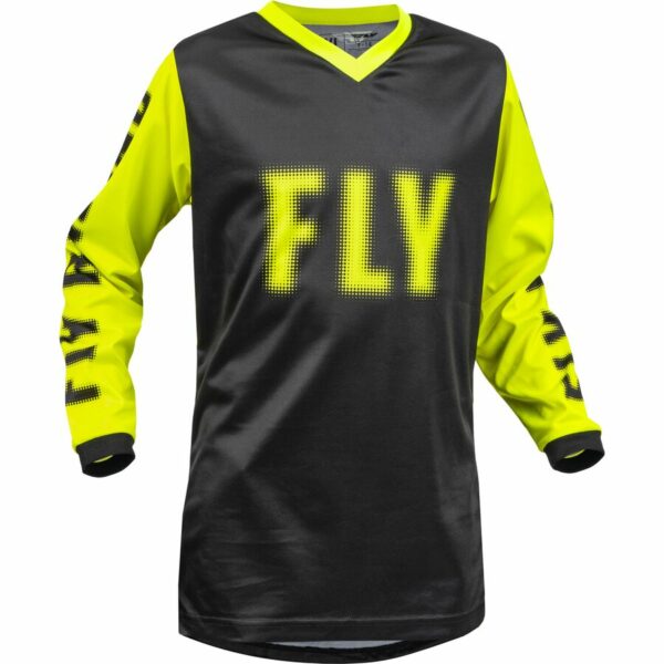 Fly Racing Youth F-16 Jersey- BLK/HI VIS 376-220Y