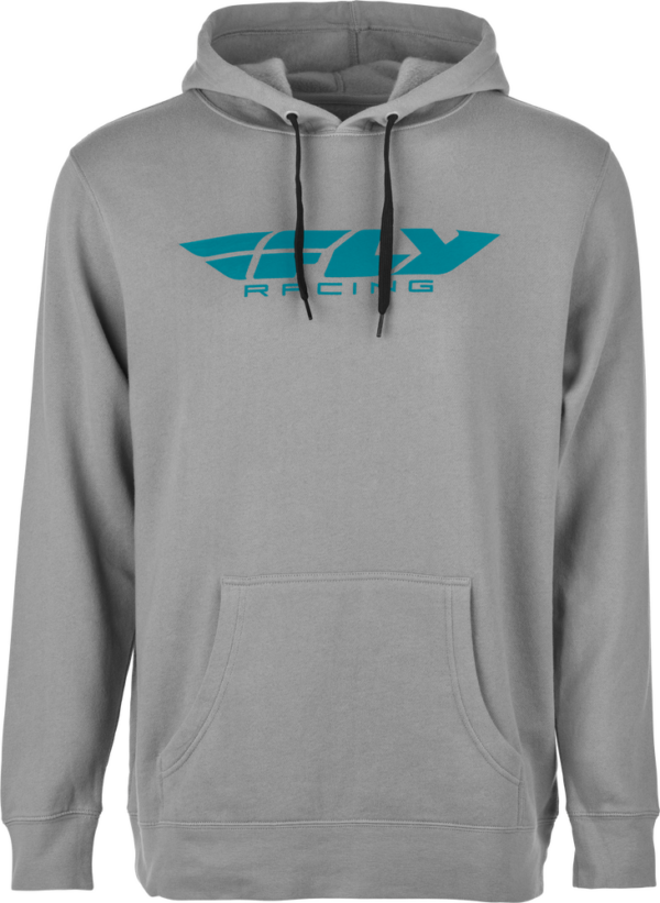 Fly Racing Corporate Pullover Hoodie - Grey/Blue 354-0136