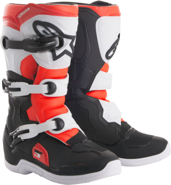 Alpinestars Tech 3s Youth MX Boots - BLK/WH/RED 2014018-1231
