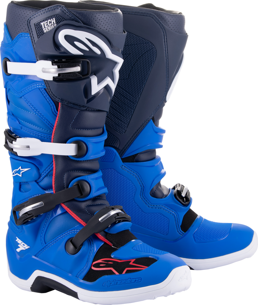 Alpinestars Tech 7 Boots - Alpine Blue Night/Navy/Bright Red - Motoxtremes