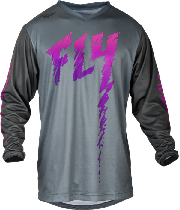 Fly Racing Youth F-16 Gear Set - Grey/Charcoal/Pink - Image 2