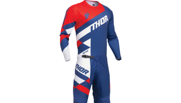 Thor Sector Adult MX Gear, Checkered Navy/Red