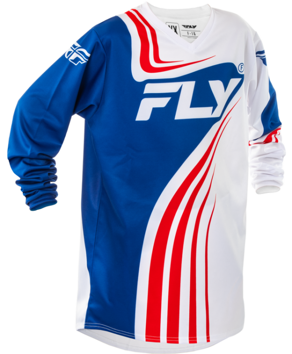 FLY Racing Youth F-16 Gear, Red/White/Blue - Image 3