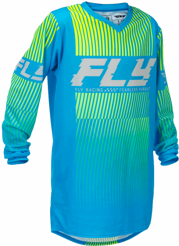 FLY Racing Youth F-16 MX Gear Jersey & Pant, Blue/Hi-Vis - Image 2
