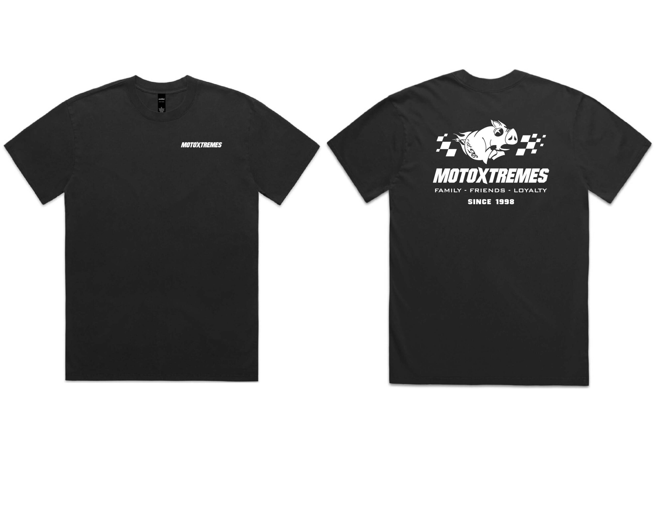 Motoxtremes Checkers Pig FFL Tee (ASColour Heavy Faded)